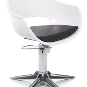 GammaStore Friseurstuhl CLARA BASE PARROT frame BLACK or WHITE, CUSHION BLACK COLOR