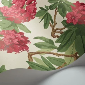Cole and Son - Tapete Bourlie Wallpaper-Tapeten-Cole & Son-CeriseXgsX Leaf Green on White S99/4019-TOJU Interior