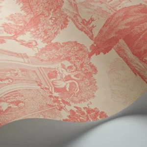 Cole and Son - Tapete Versailles Wallpaper-Tapeten-Cole & Son-Coral on Stone S99/15060-TOJU Interior