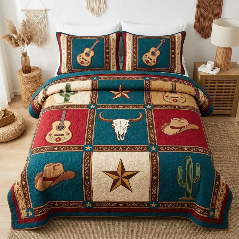 Cowboy Haven Bamboo Quilt Bedding Set
