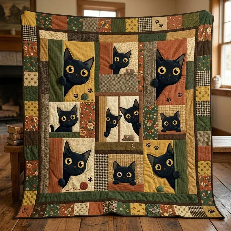 Cozy Kitten Den Bamboo Quilt Blanket