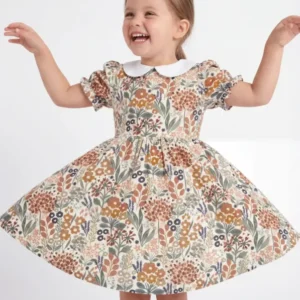 Autumn Meadow Botanicals Bamboo Peter Pan Collar Dress
