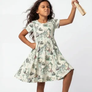 Pirate Treasure Map Quest Bamboo Twirl Dress