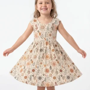 Boho Sunshine Garden Bamboo Twirl Dress