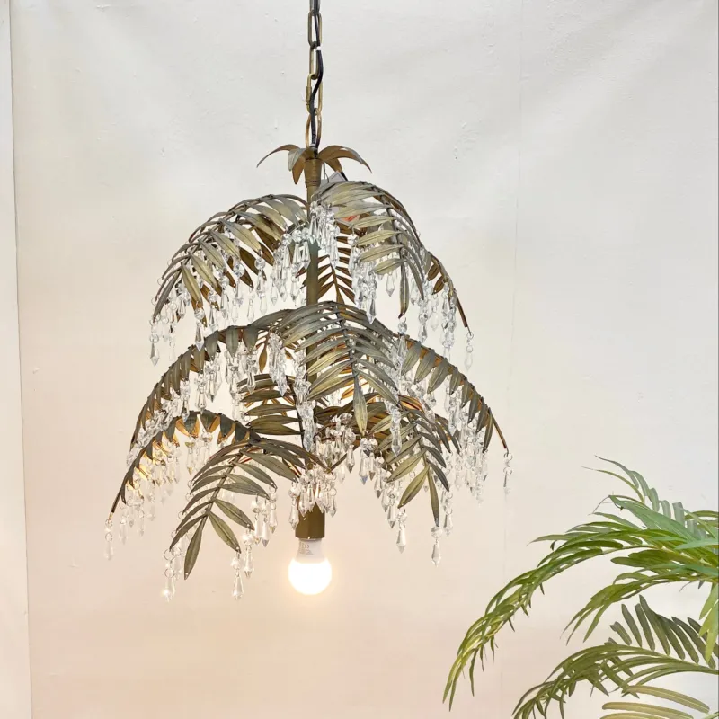 PTMD Zaldis Deckenlampe Golden Metall Prismenbehang Lampe