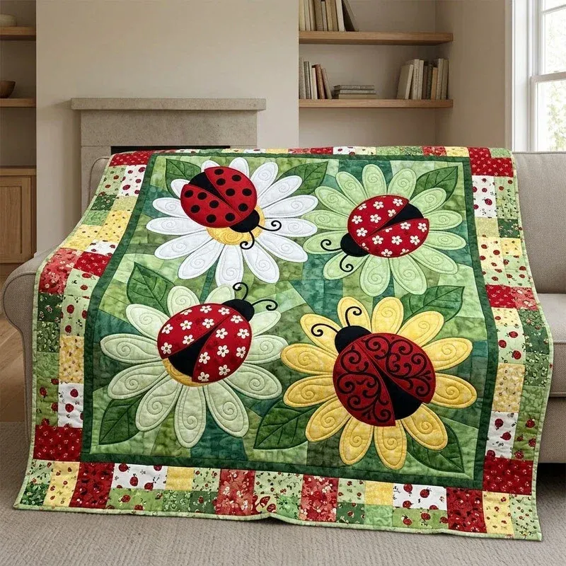 Daisy Meadow Harmony Bamboo Quilt Blanket