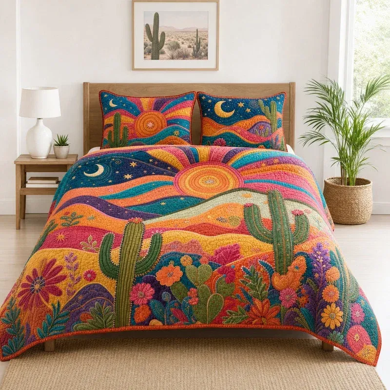 Desert Solitude Bamboo Quilt Bedding Set