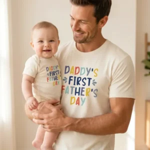 Daddy's First Father's Day Bamboo Men T-Shirt