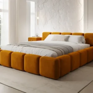 Designer Polsterbett Giulia Samt mit Stauraum