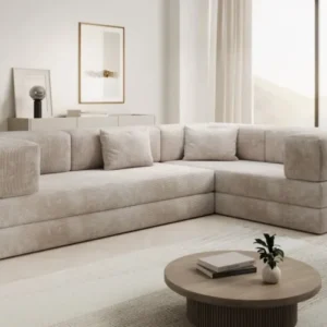 Designer Sofa Lazy L geschlossen in Cord