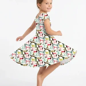 Modern Puppy Parade Bamboo Twirl Dress