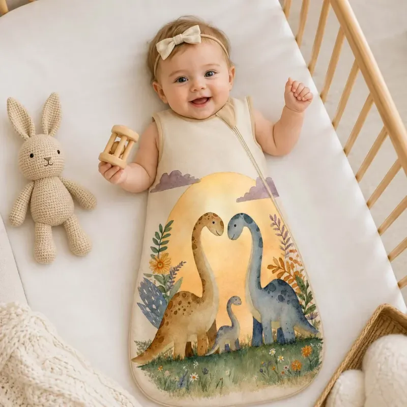 Dinosaur Family Love Bamboo Sleep Bag