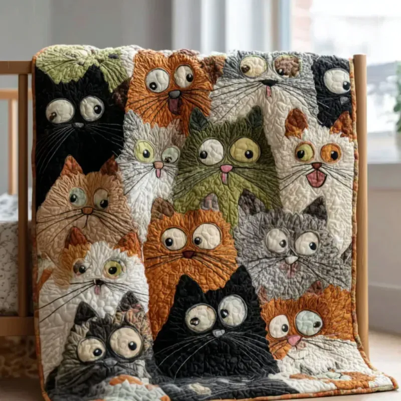 Fancy Whiskers Bamboo Quilt Blanket
