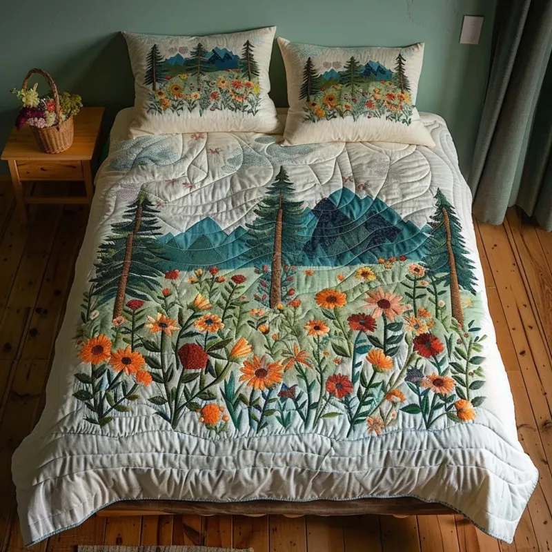 Forest Paradise Bamboo Quilt Bedding Set