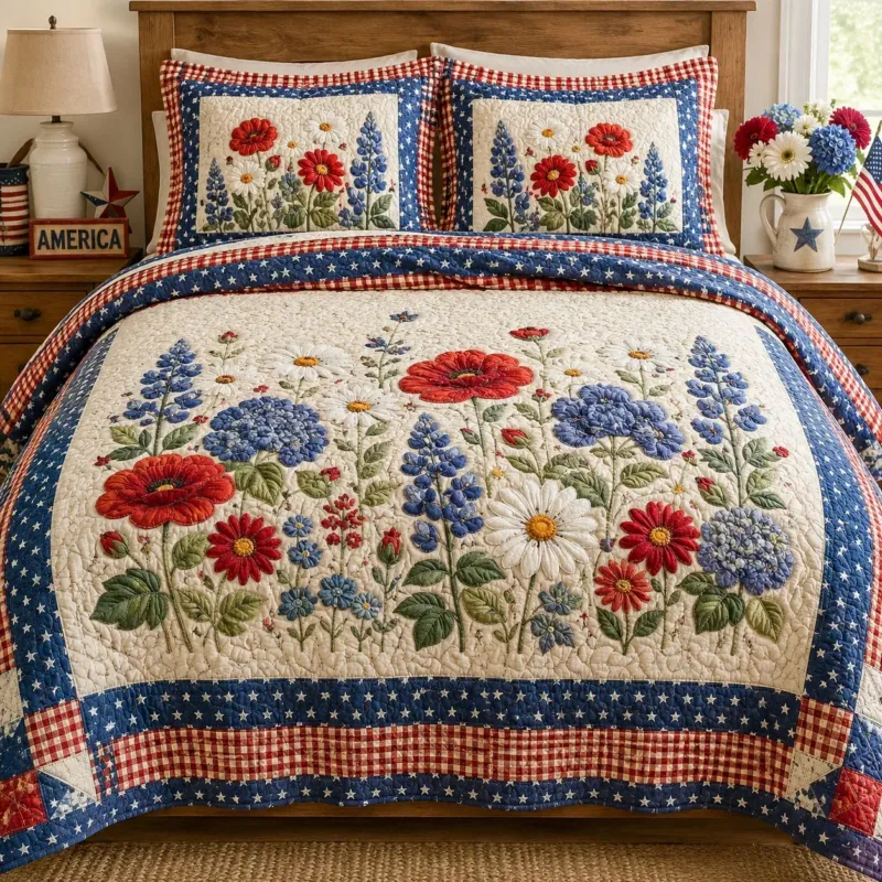 Freedom Parade Bamboo Quilt Bedding Set