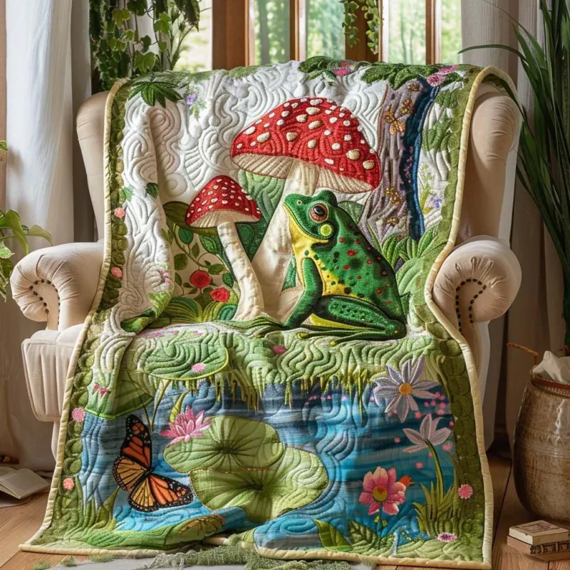 Frog Dreams Bamboo Quilt Blanket