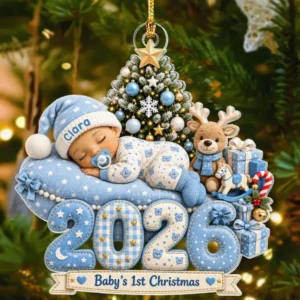 Personalized Baby's 1st Christmas Acrylic Ornament