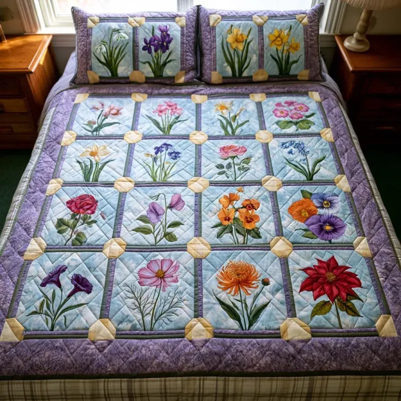 Garden Breeze Bamboo Quilt Bedding Set