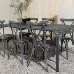 Garten Essgruppe Canggu – 7-teiliges Gartenmöbel-Set aus Aluminium