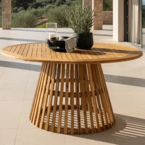 Garten Esstisch Aurelia - Ø 150cm aus Akazienholz in Naturoptik