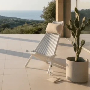 Garten-Loungesessel Active - aus Akazienholz in Weiß