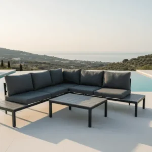 Garten Loungeset Anker – mit Ecksofa & Tisch, wetterfest