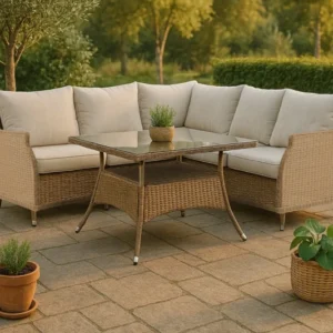 Garten Loungeset Davido – aus Polyrattan mit Ablagetisch