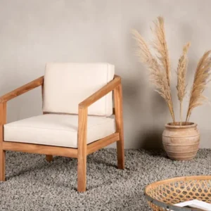 Garten Stuhlkissen Africa - aus Polyester in Beige