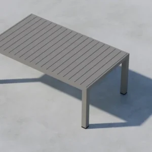 Gartentisch Lior - Rechteckiger Esstisch aus Aluminium in 2 Farben