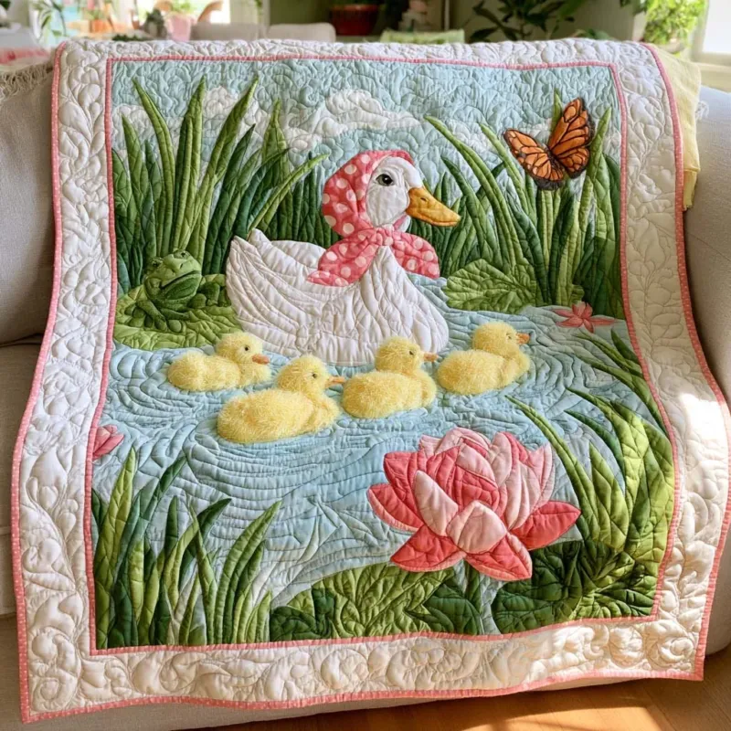 Gentle Duck Journey Bamboo Quilt Blanket
