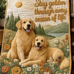Golden Pair Bamboo Quilt Blanket
