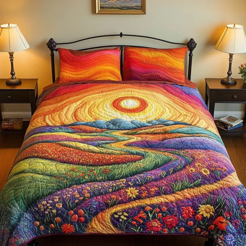Golden Sunshine Bamboo Quilt Bedding Set