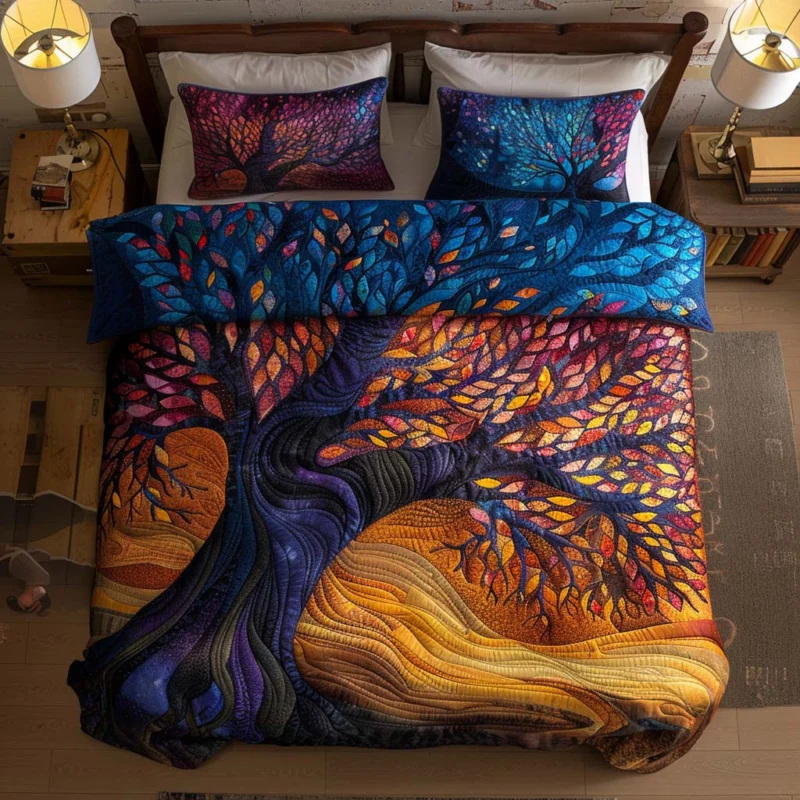 Growing Life Roots Bamboo Quilt Bedding Set