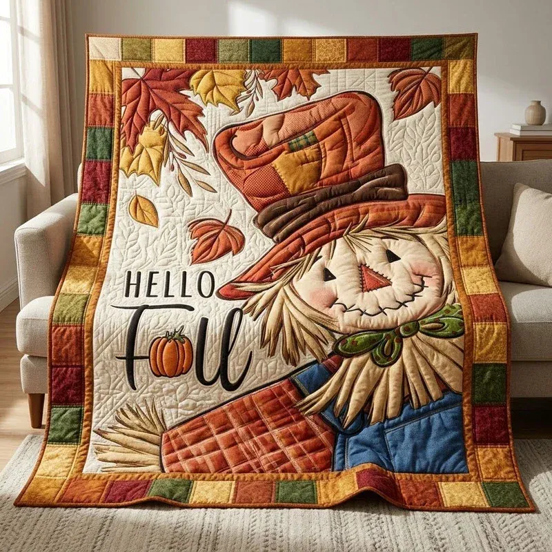 Hello Fall Bamboo Quilt Blanket