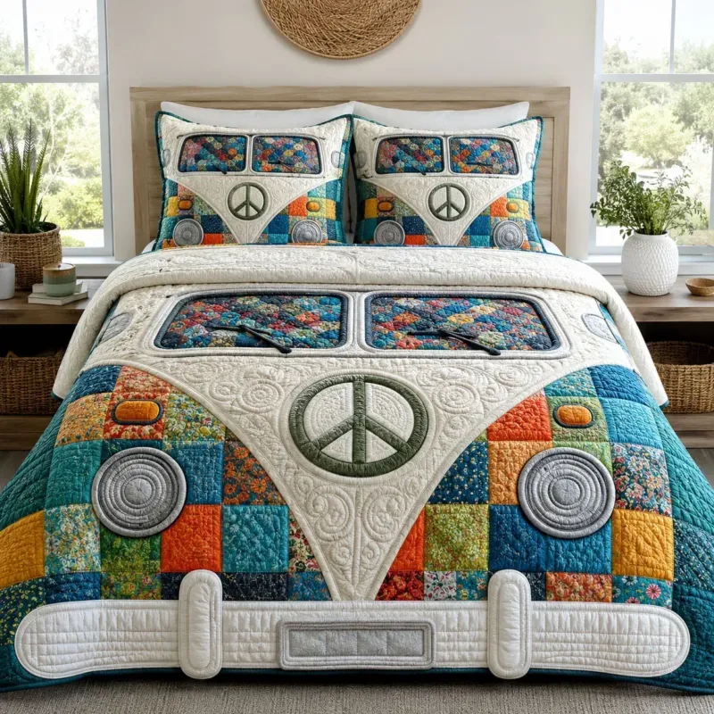 Hippie Spirit Bamboo Quilt Bedding Set