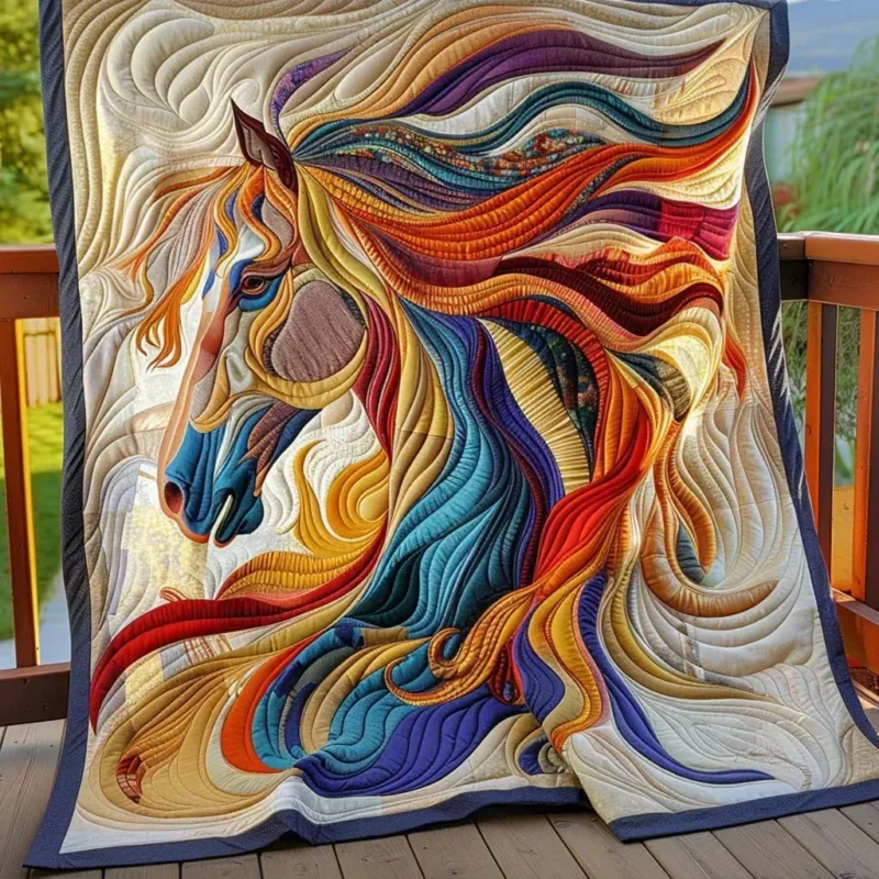 Horse Breeze Bamboo Quilt Blanket