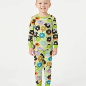 Halloween Donut Bamboo Two Piece Long Sleeve Pajama Set