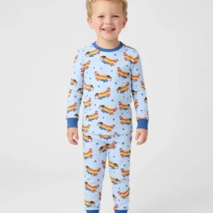 American Hot Dog Bamboo Two Piece Long Sleeve Pajama Set