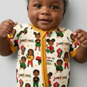 Juneteenth Free-ish Since 1865 Bamboo Shorty Zippy