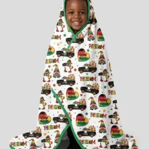 Gnome Happy Juneteenth Bamboo Blanket