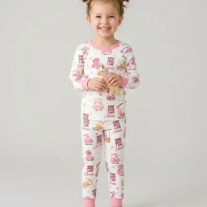 God Says I Am Custom Name - Dreamy Princess Bamboo Two Piece Long Sleeve Pajama Set