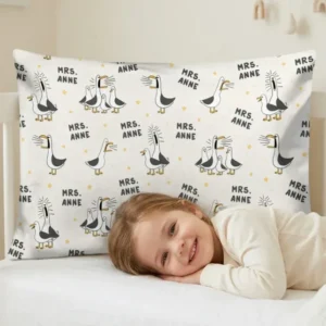 Custom Funny Seagulls Teacher Bamboo Pillow Case