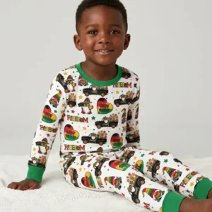 Gnome Happy Juneteenth Bamboo Two Piece Long Sleeve Pajama Set