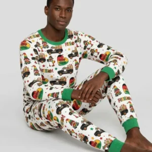 Gnome Happy Juneteenth Bamboo Men's Pajama Set