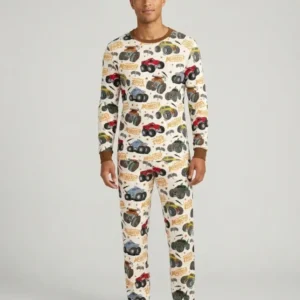 Vroom Vroom Monster Truck Bamboo Men's Pajama Set