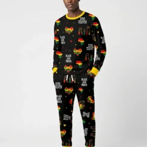 Juneteenth Black and Proud Bamboo Men's Pajama Set