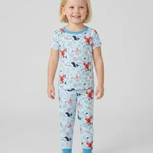 Celebrate 4th of July Family Matching Bamboo Two Piece Short Sleeve Pajama Set