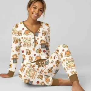 Fall For Jesus Bamboo Women Pajama Set