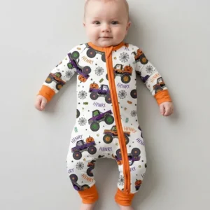 Custom Name Halloween Monster Truck Bamboo Convertible Zippy
