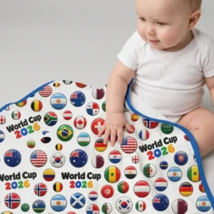 Soccer Cup All Country Balls Bamboo Blanket